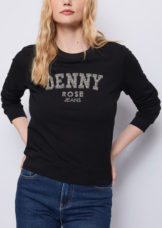 SUDADERA LOGO STRASS - DENNY ROSE