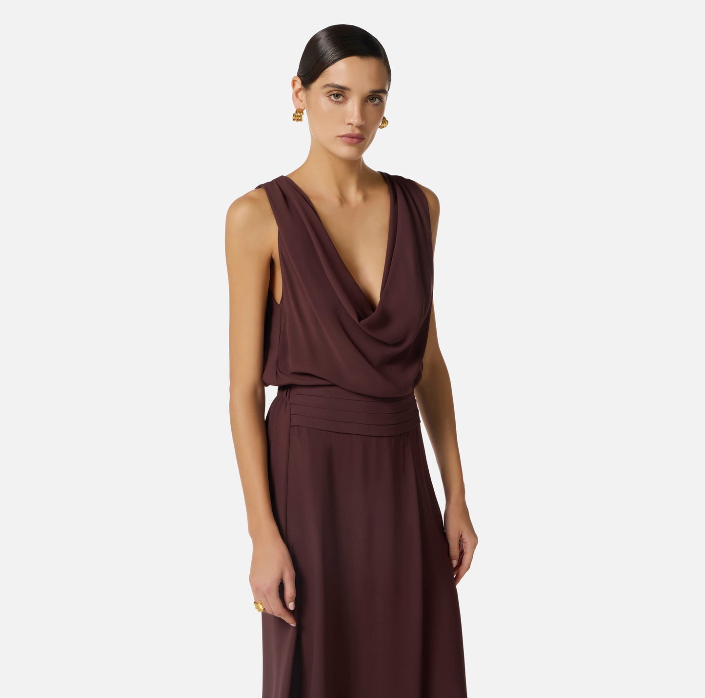 VESTIDO LISO CREPE - ELISABETTA FRANCHI