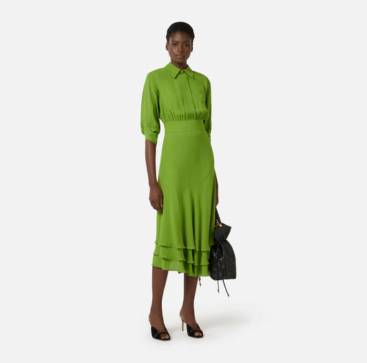 VESTIDO GASA MIDI - ELISABETTA FRANCHI