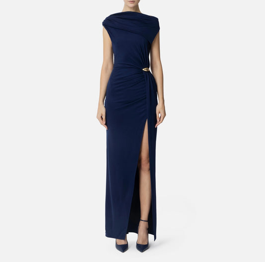 VESTIDO LARGO ASIMÉTRICO - ELISABETTA FRANCHI