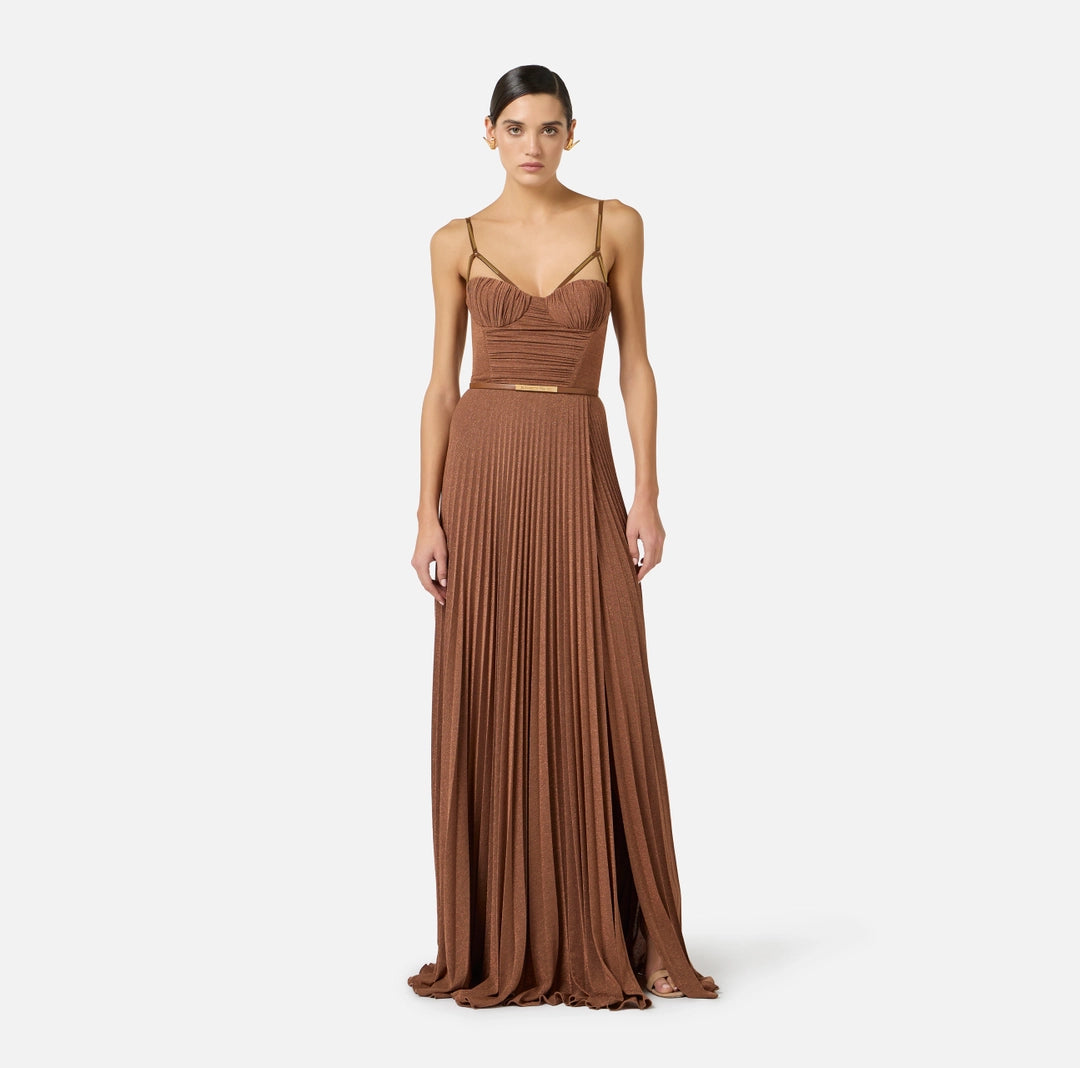 VESTIDO TIRANTES DORADOS - ELISABETTA FRANCHI