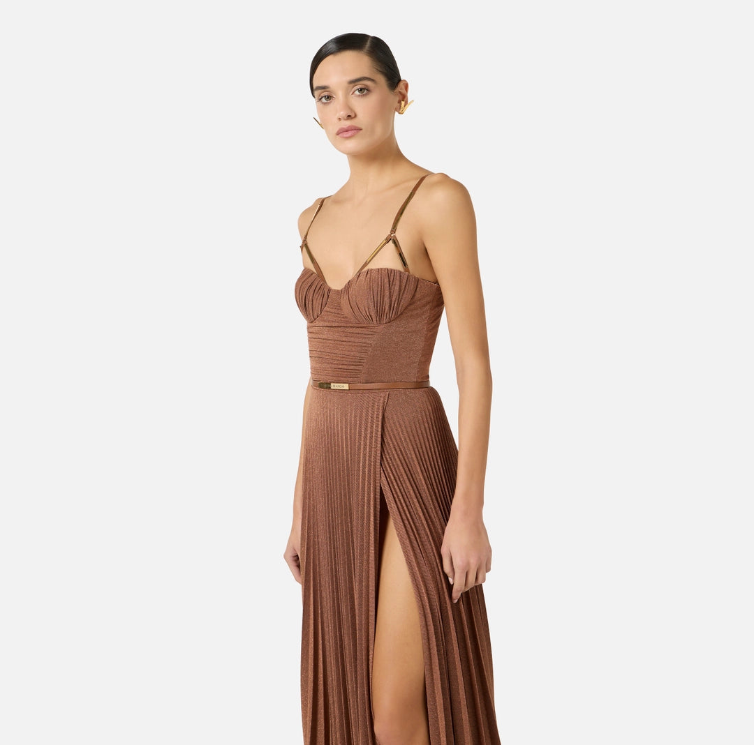 VESTIDO TIRANTES DORADOS - ELISABETTA FRANCHI