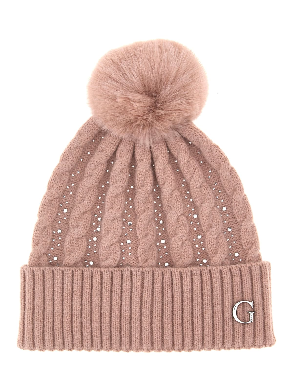 GORRO LANA BORLA STRASS - GUESS