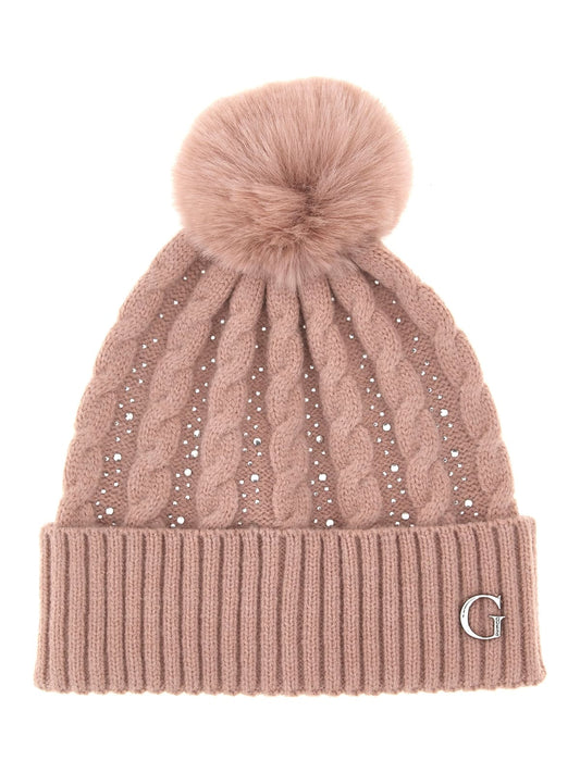 GORRO LANA BORLA STRASS - GUESS