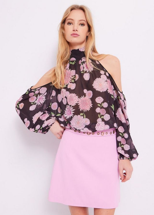 BLUSA ESTAMPADA CUELLO HALTER - DENNY ROSE