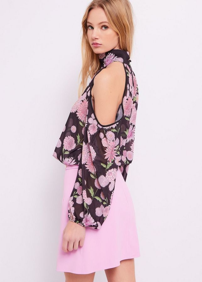 BLUSA ESTAMPADA CUELLO HALTER - DENNY ROSE