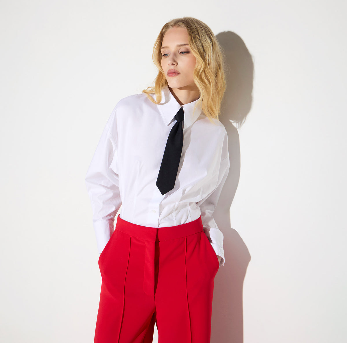 CAMISA CON MINI CORBATA - ELISABETTA FRANCHI