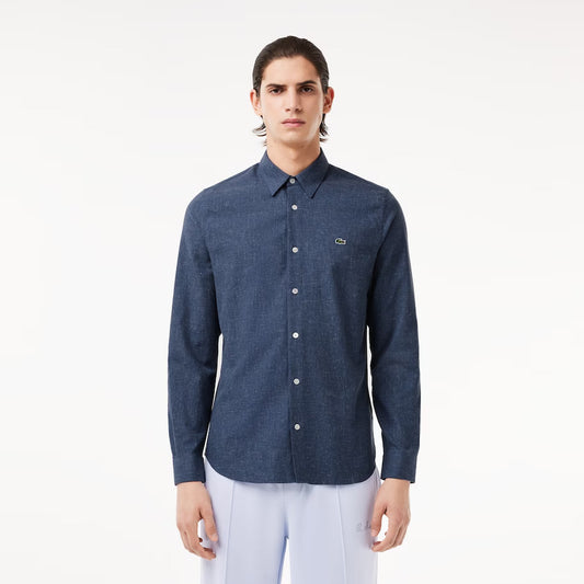 CAMISA MANGA LARGA AZUL - LACOSTE