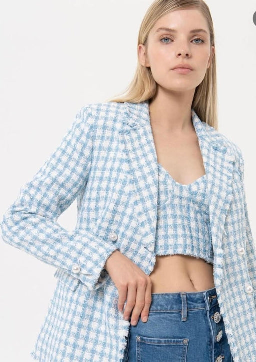 CHAQUETA CHANEL  AZUL/BLANCO - FRACOMINA