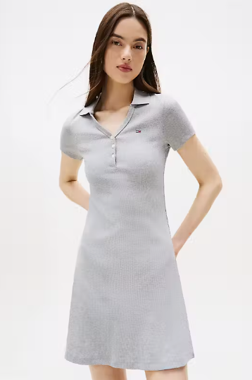 VESTIDO PUNTO CUELLO PICO - TOMMY HILFIGER