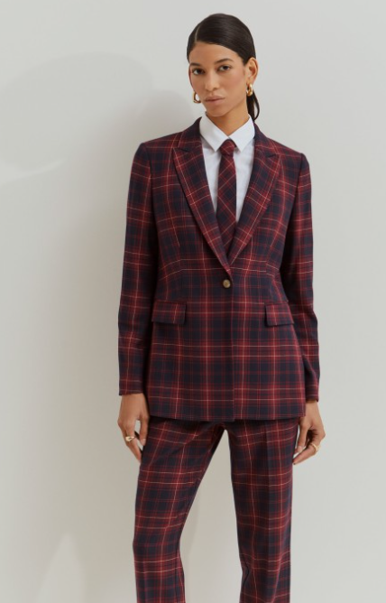 BLAZER ENTALLADA CUADROS - LION OF PORCHES