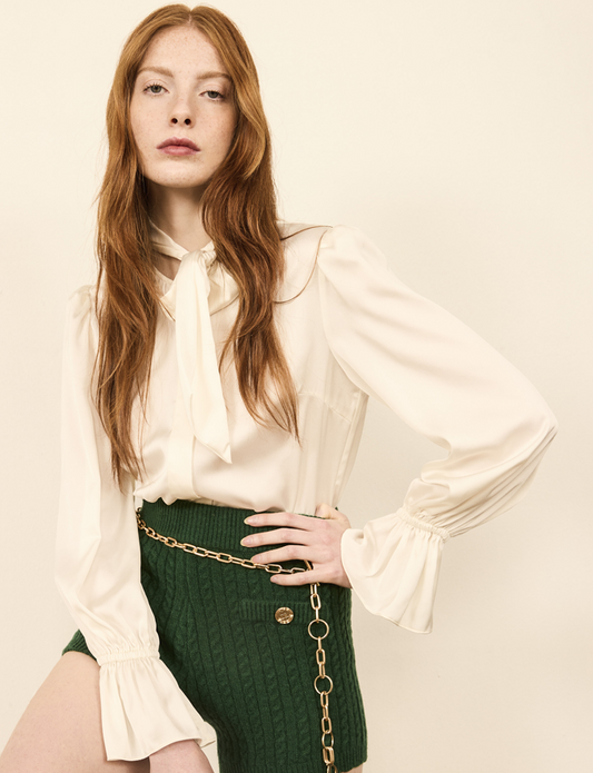 BLUSA SEDA LAZO - DENNY ROSE