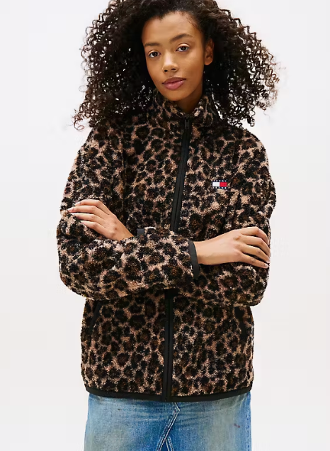 CHAQUETA BORREGO LEOPARDO - TOMMY JEANS