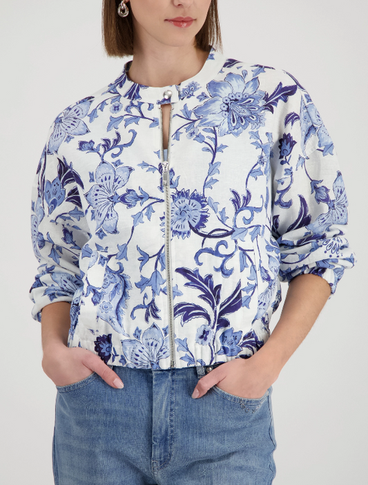 CAZADORA LINO ESTAMPADA - MONARI