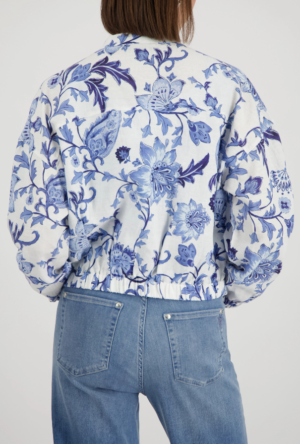 CAZADORA LINO ESTAMPADA - MONARI