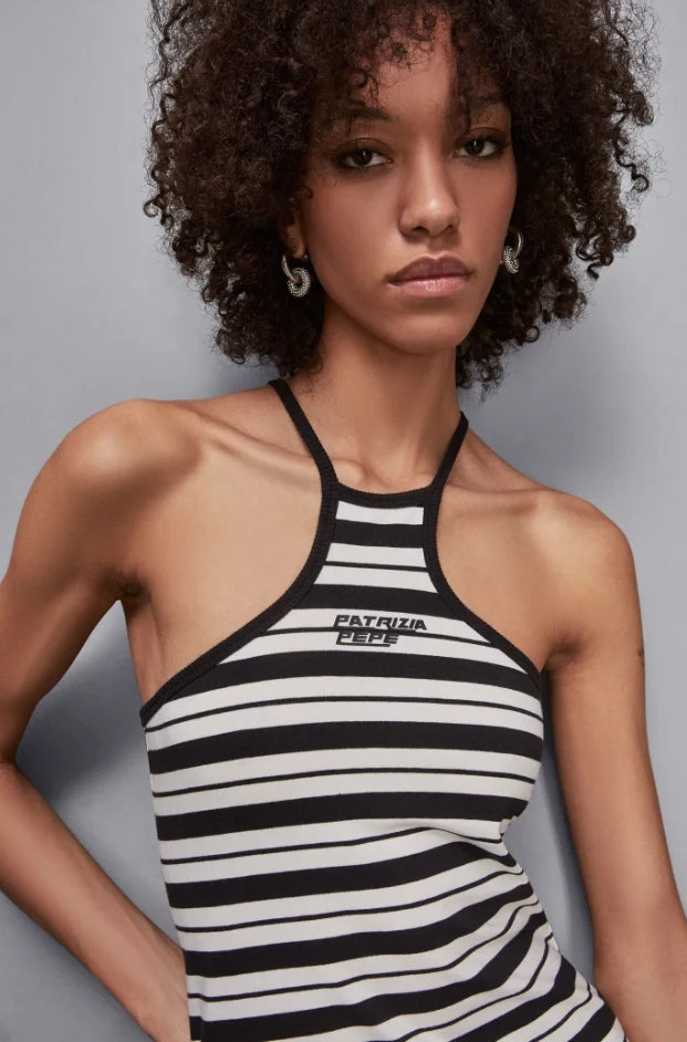 VESTIDO MIDI RAYAS - PATRIZIA PEPE