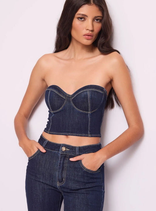 TOP DENIM RELLENO - DENNY ROSE