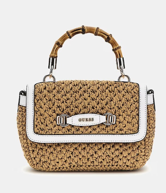 BOLSO DE MANO SIRIA PAJA - GUESS