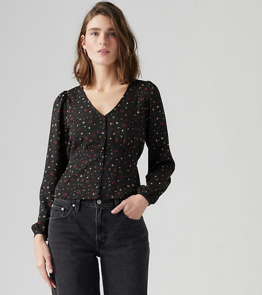 BLUSA SATEN ESTAMPADA FLORES - LEVI STRAUSS