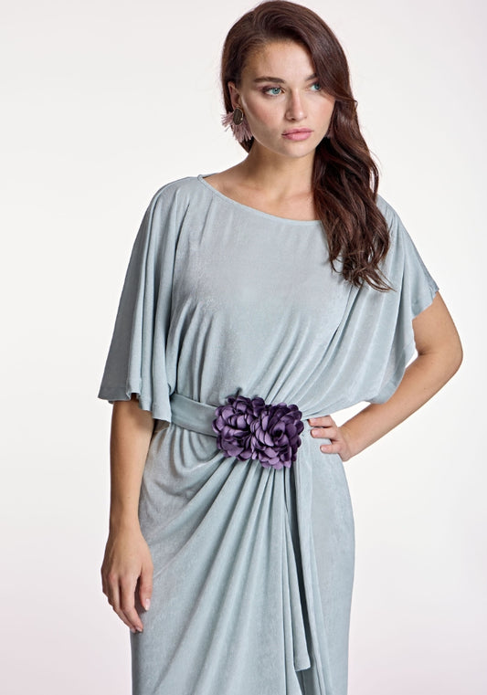 VESTIDO CINTURÓN FLOR  - ALBA CONDE