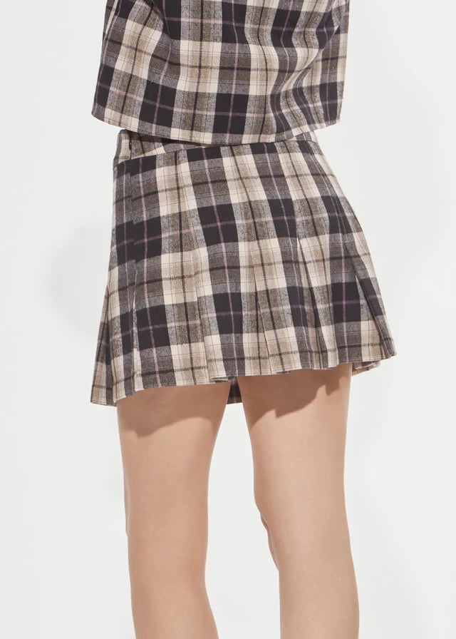 FALDA CUADROS PLISADO - DENNY ROSE