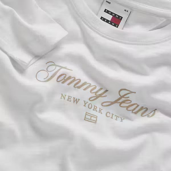 CAMISETA BÁSICA LOGO BEIGE - TOMMY JEANS