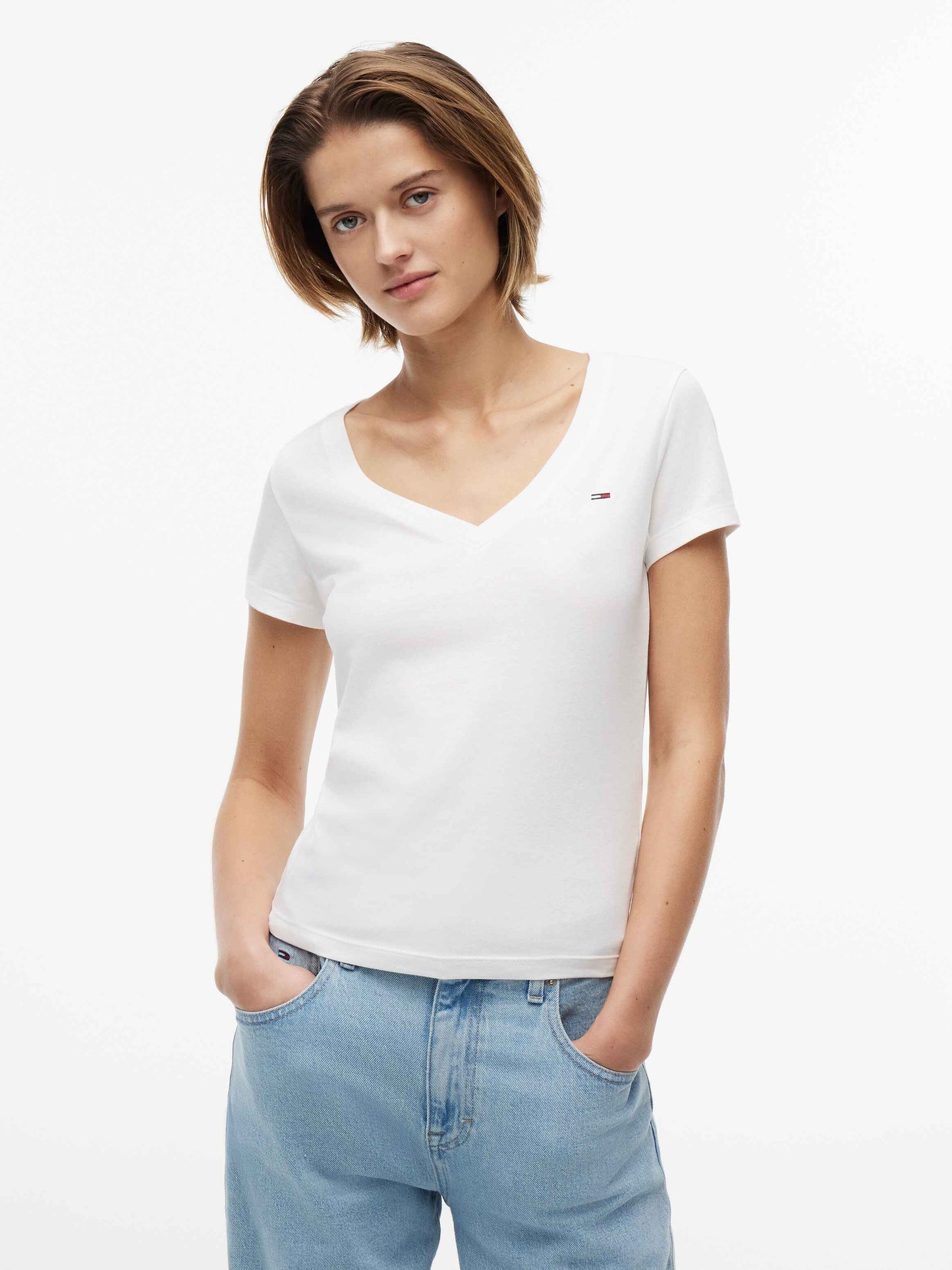 CAMISETA BÁSICA PICO - TOMMY JEANS