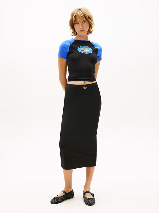 FALDA MIDI - TOMMY JEANS