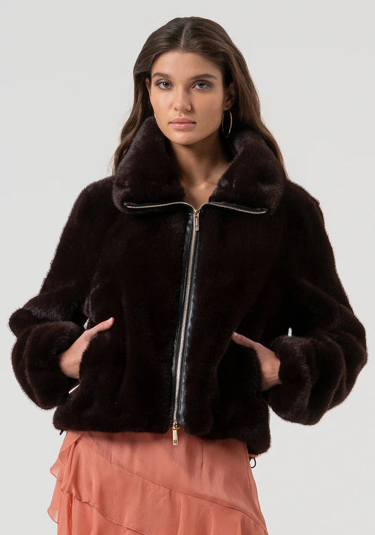 CHAQUETA CREMALLERA PELO - FRACOMINA