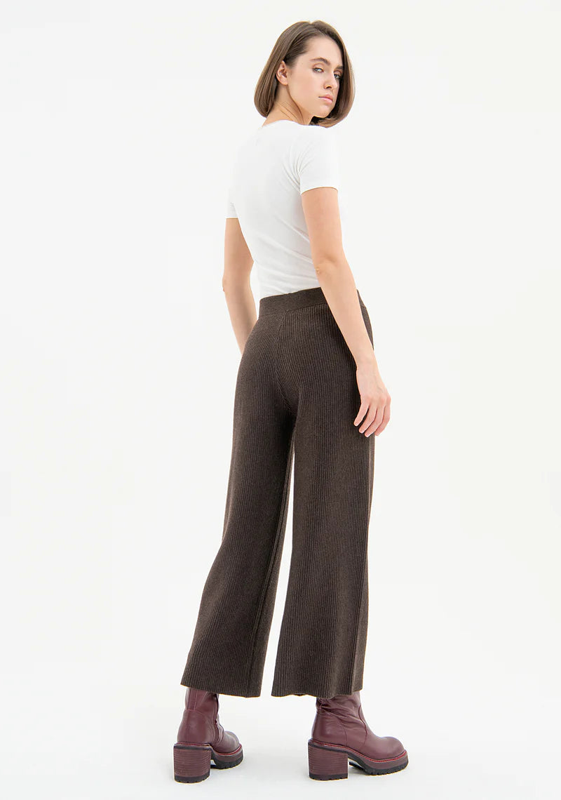 Pantalón cropped marrón - Fracomina