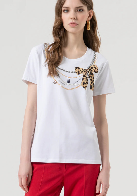 CAMISETA STRASS COLLAR - FRACOMINA