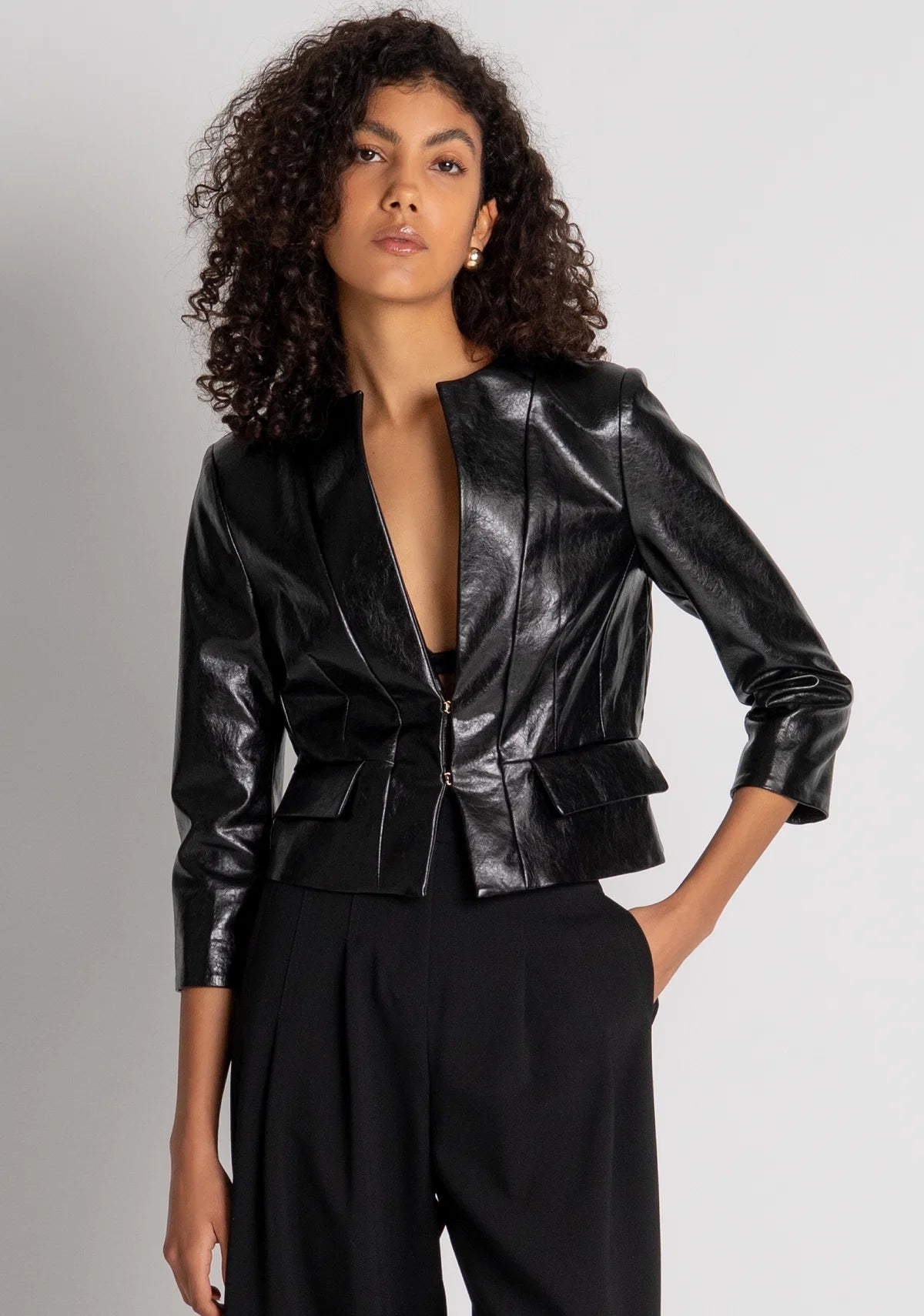 CHAQUETA CORTA ECOPIEL - FRACOMINA