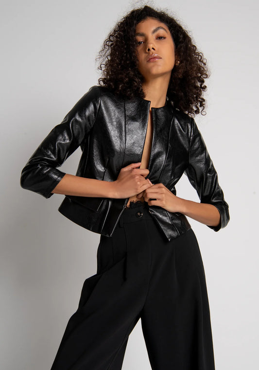 CHAQUETA CORTA ECOPIEL - FRACOMINA