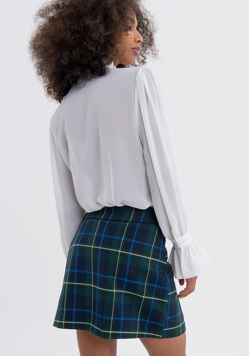 Mini falda regular fit in tartan - Fracomina