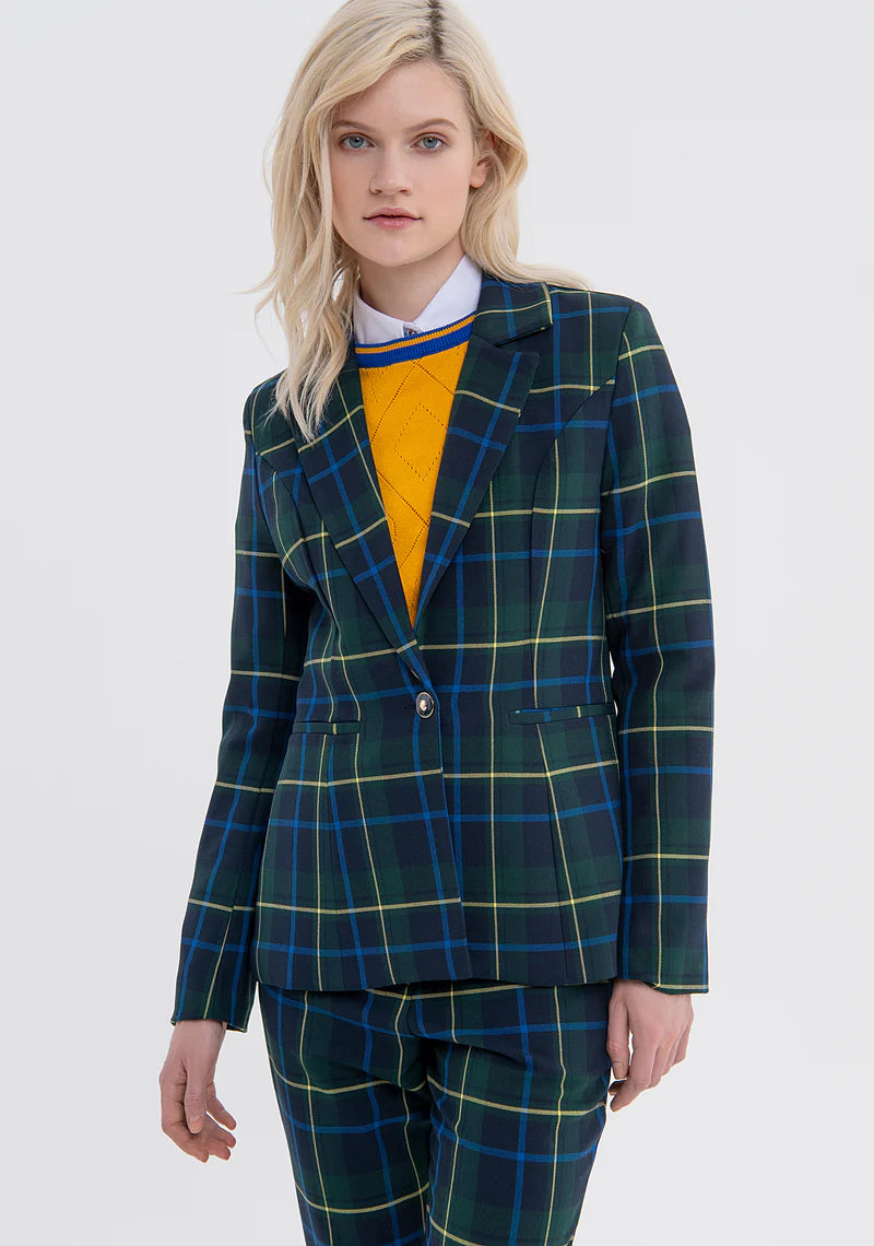 Blazer regular fit in tartan - Fracomina