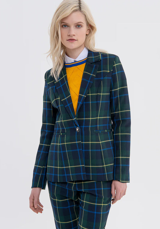 Blazer regular fit in tartan - Fracomina