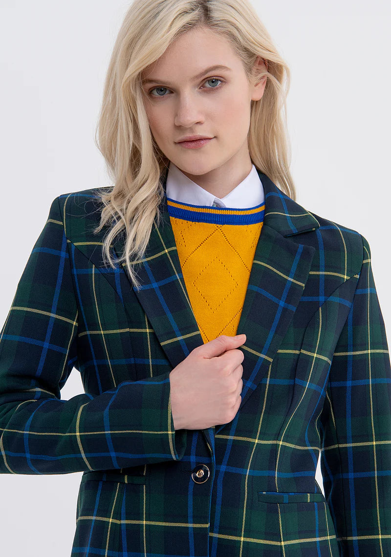 Blazer regular fit in tartan - Fracomina