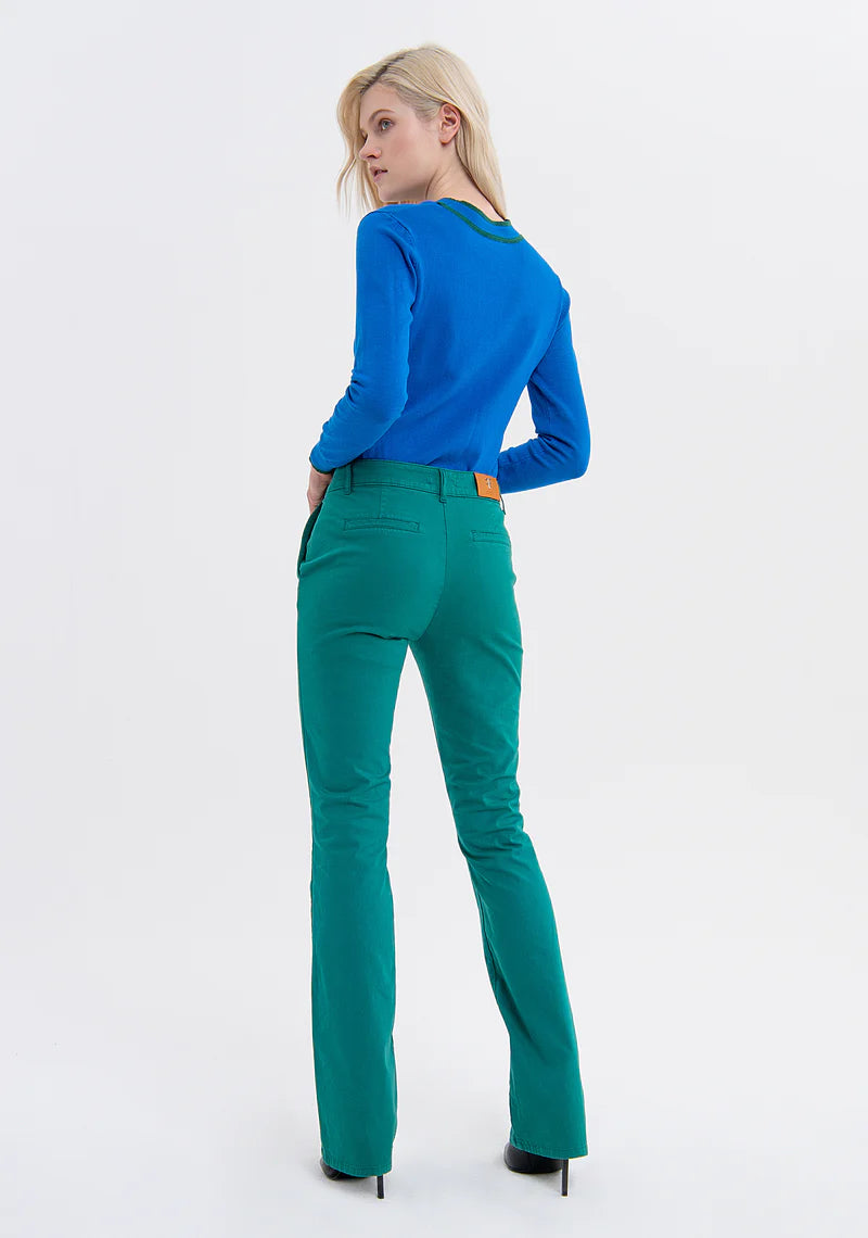 Pantalón bootcut verde - Fracomina