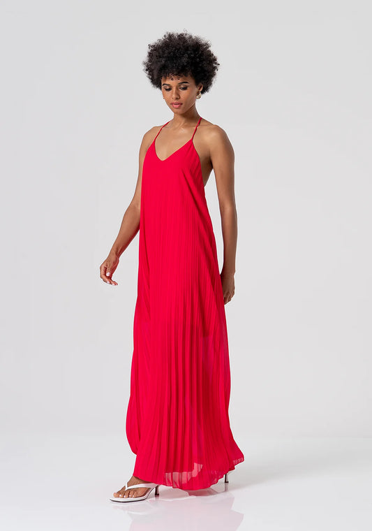 VESTIDO PLISADO MIDI - FRACOMINA
