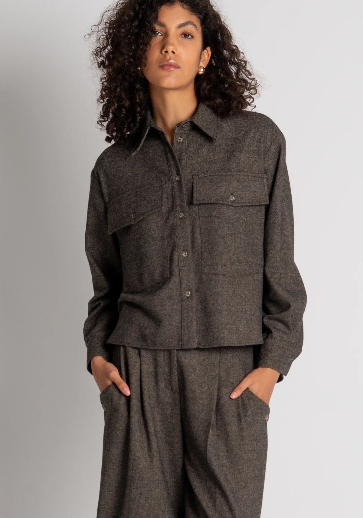 CAMISA OVERSIZE LANA - FRACOMINA
