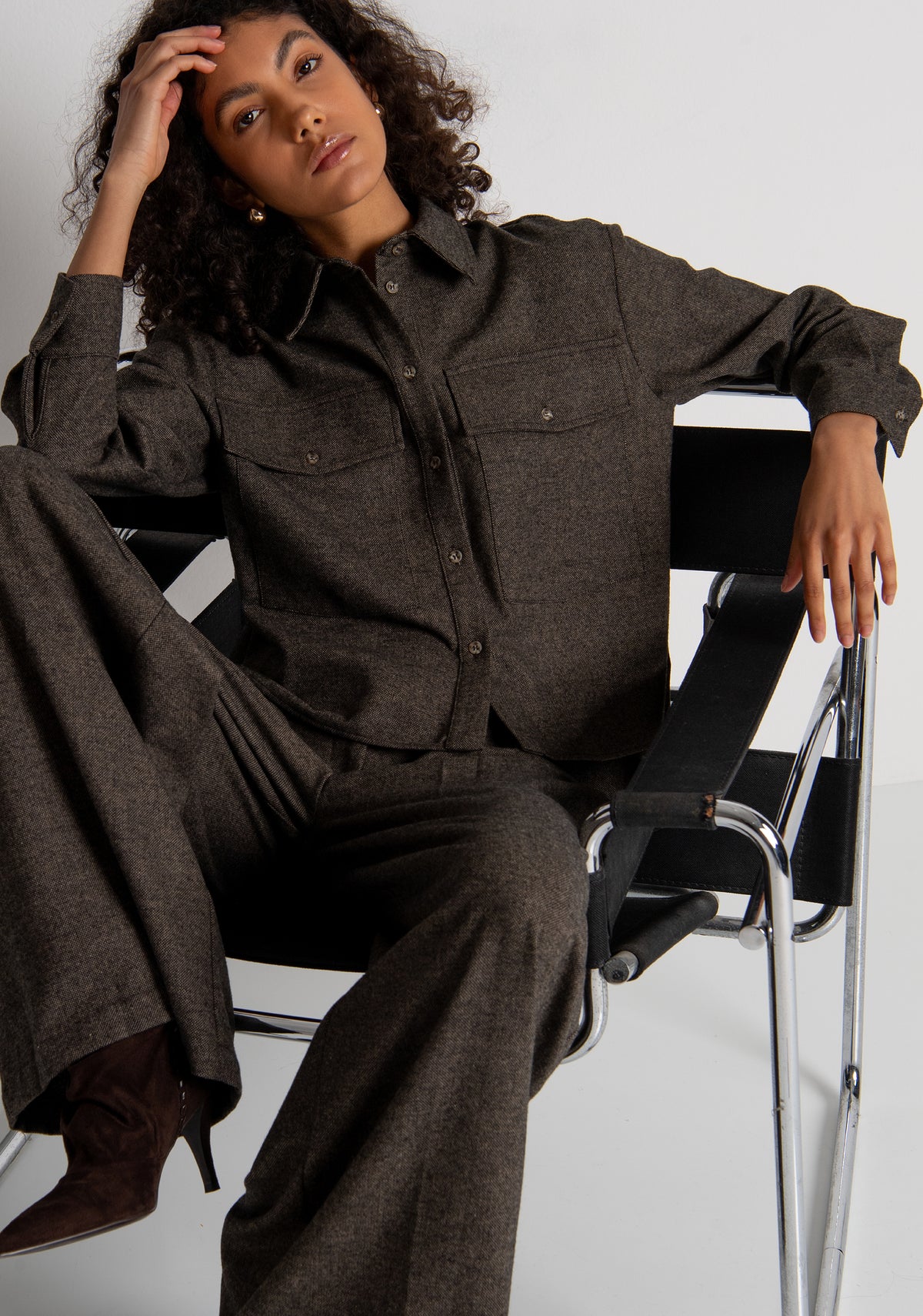 CAMISA OVERSIZE LANA - FRACOMINA