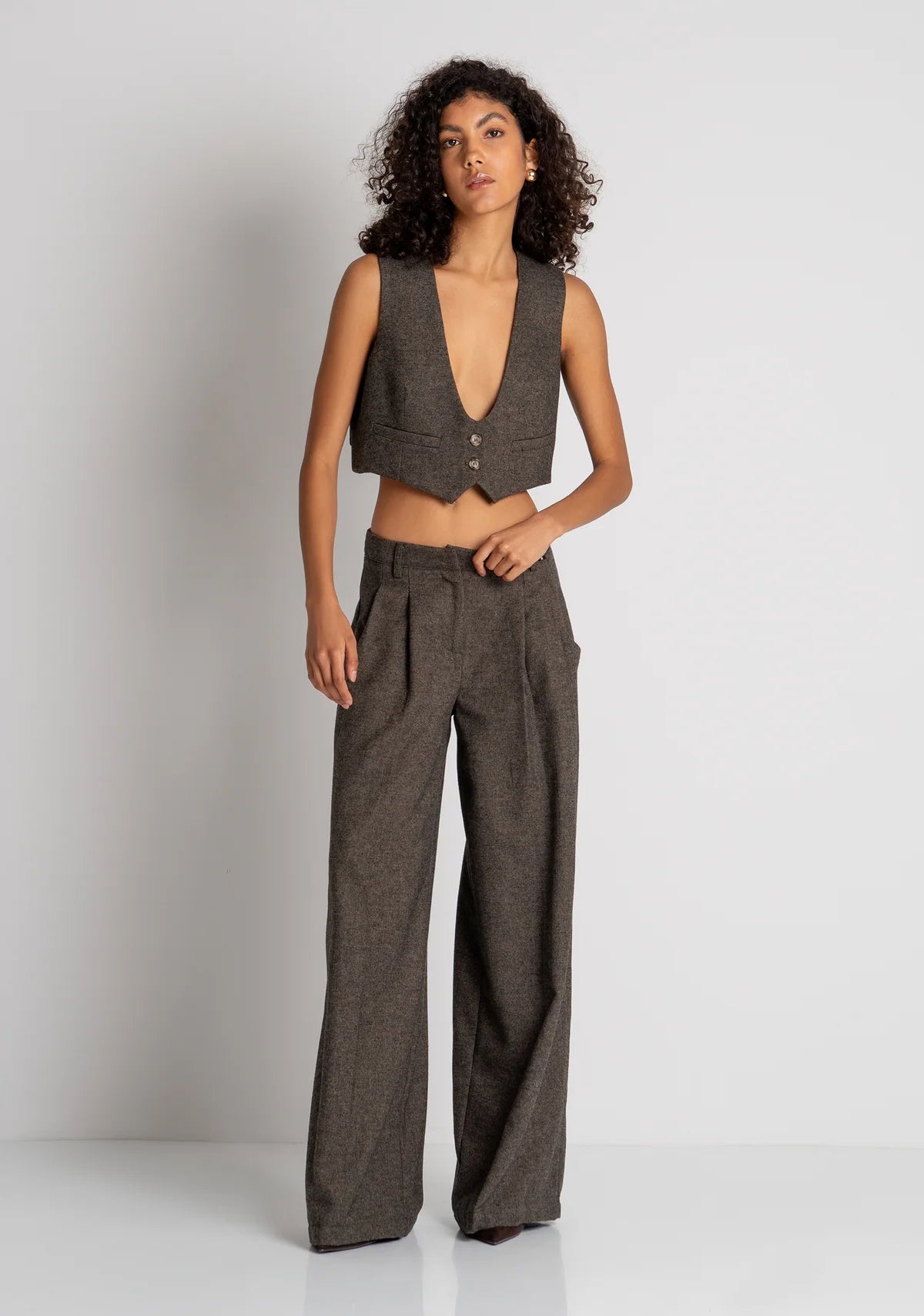 PANTALÓN PALAZZO TWEED - FRACOMINA