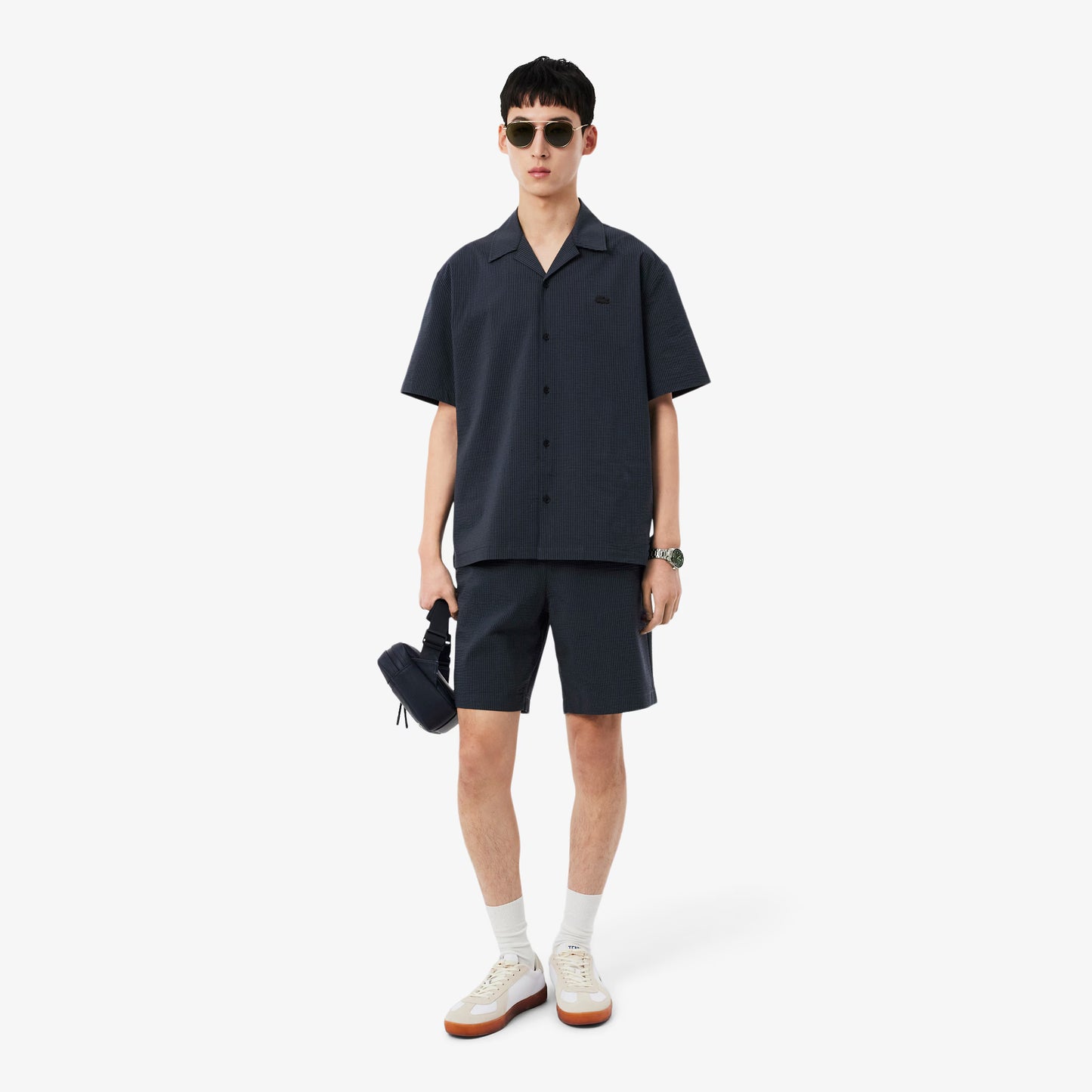 PANTALÓN CORTO RAYAS - LACOSTE