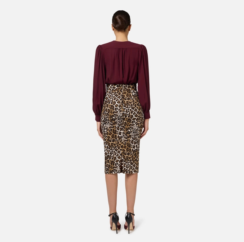 FALDA MIDI ANIMAL PRINT - ELISABETTA FRANCHI