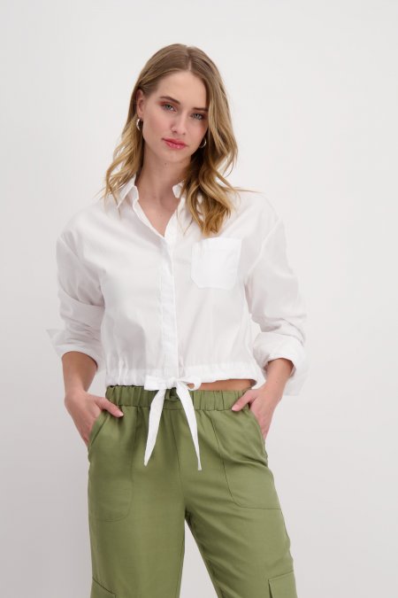 CAMISA BLANCA LISA - MONARI