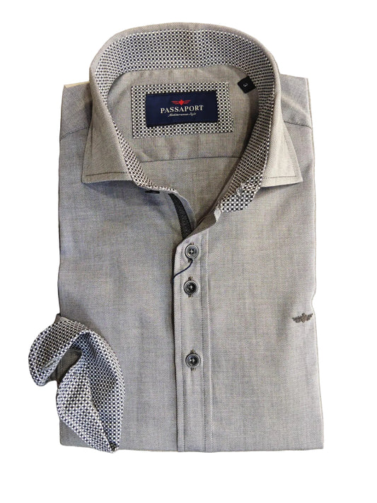 CAMISA GRIS OXFOR - CONTEXMOD