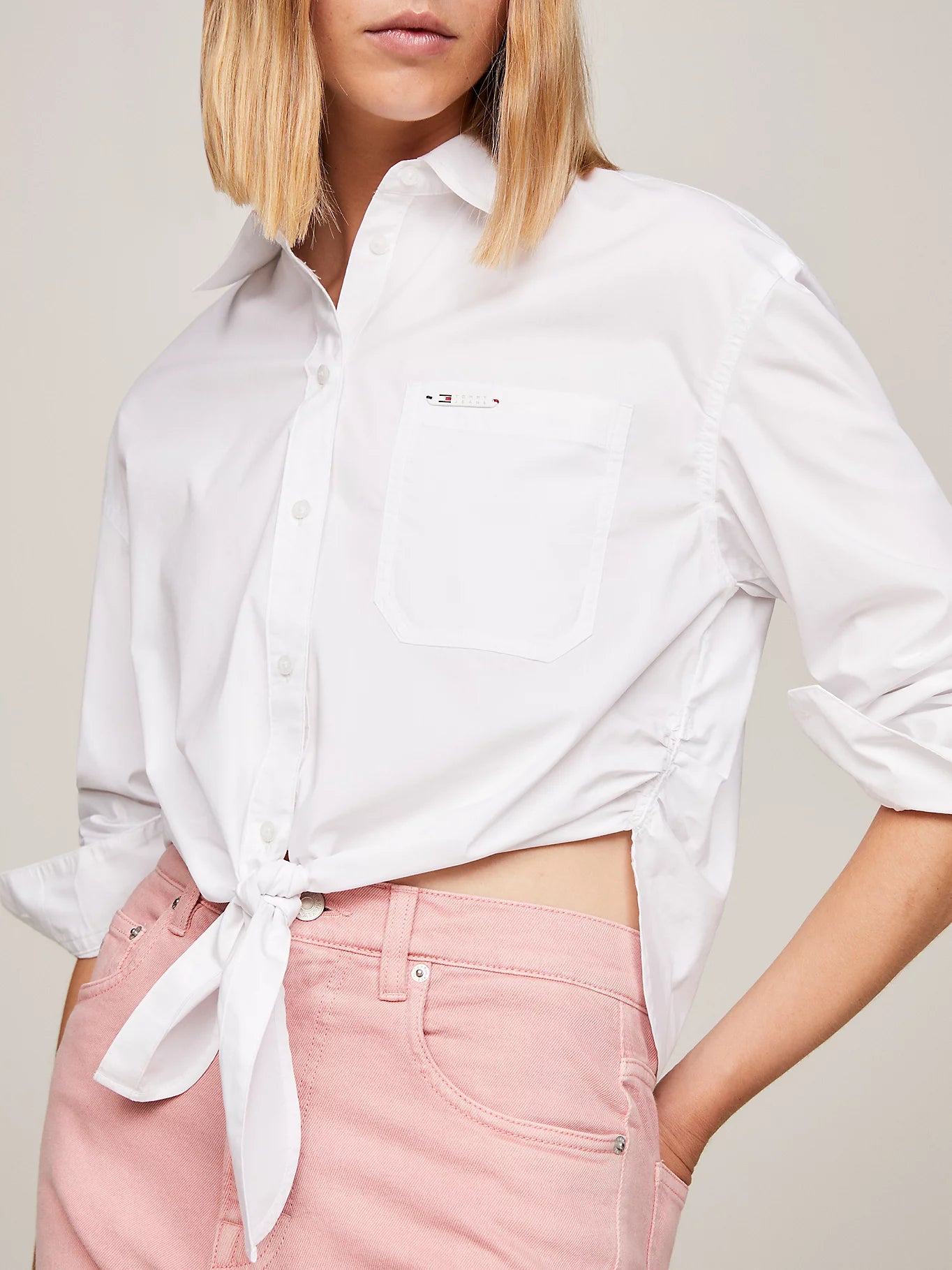 Camisa amplia con lazo frontal - Tommy Hilfiger