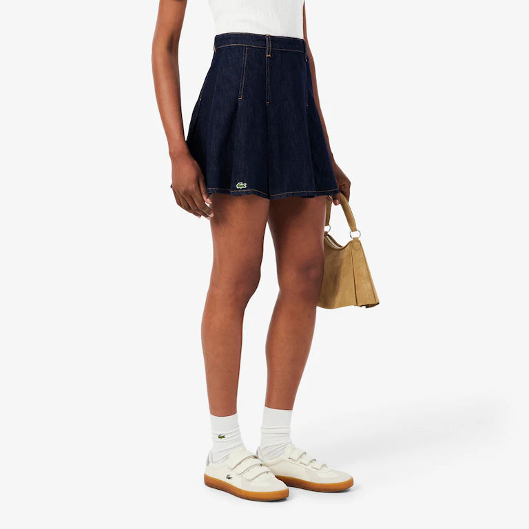 FALDA VAQUERA DENIM - LACOSTE