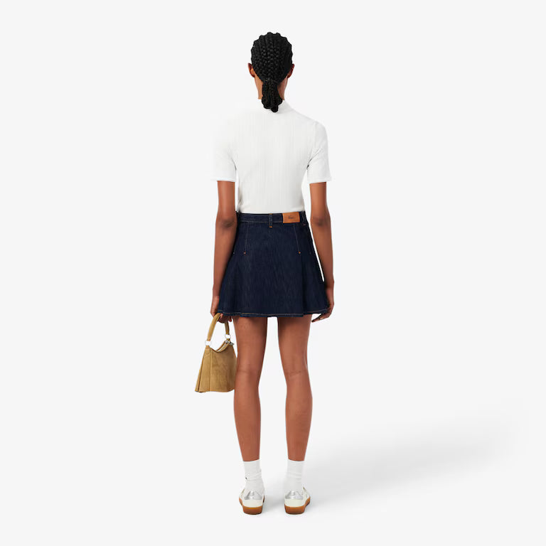 FALDA VAQUERA DENIM - LACOSTE