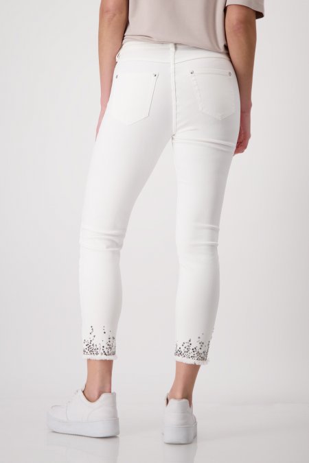 PANTALÓN BLANCO STRASS- MONARI